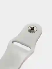 Белый силиконовый ремешок для Xiaomi Amazfit Bip / Huawei / Samsung, 20 мм / 22 мм, с кнопкой