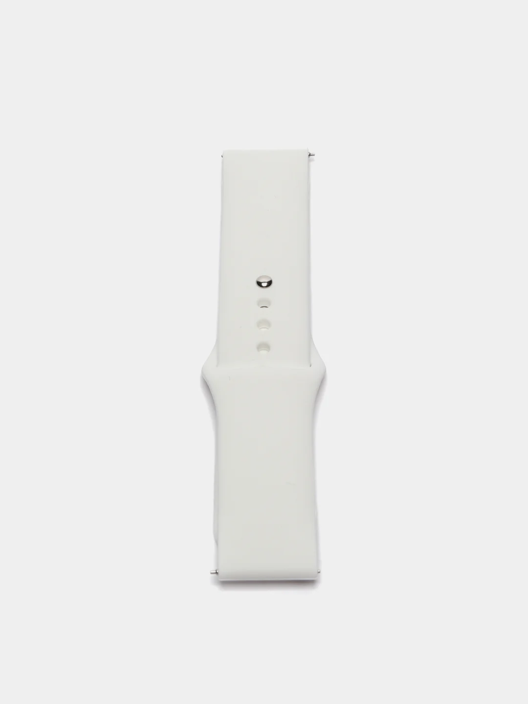 Белый силиконовый ремешок для Xiaomi Amazfit Bip / Huawei / Samsung, 20 мм / 22 мм, с кнопкой