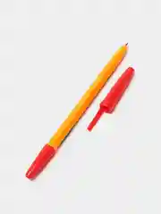 Набор ручек шариковых (5шт) 0,7 мм, стержень красный, корпус оранжевый