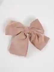 Бежевый меланж бант на заколке