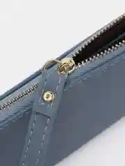 Голубой кошелек женский Miyin & Classic на молнии из экокожи, 6 цветов