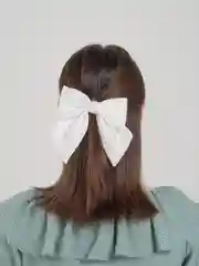 Белый заколка бант для волос