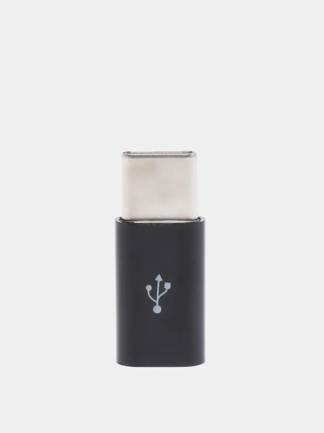 Белый адаптер переходник usb type c на micro usb otg