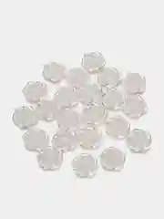 Белый полубусины фигурные Роза