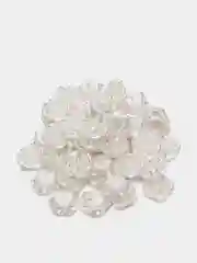 Белый полубусины фигурные Роза