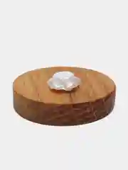 Белый полубусины фигурные Роза