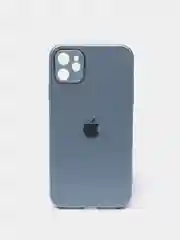 Небесно-голубой чехол силиконовый со стеклянной панелью для Apple iPhone 11 (Айфон 11)