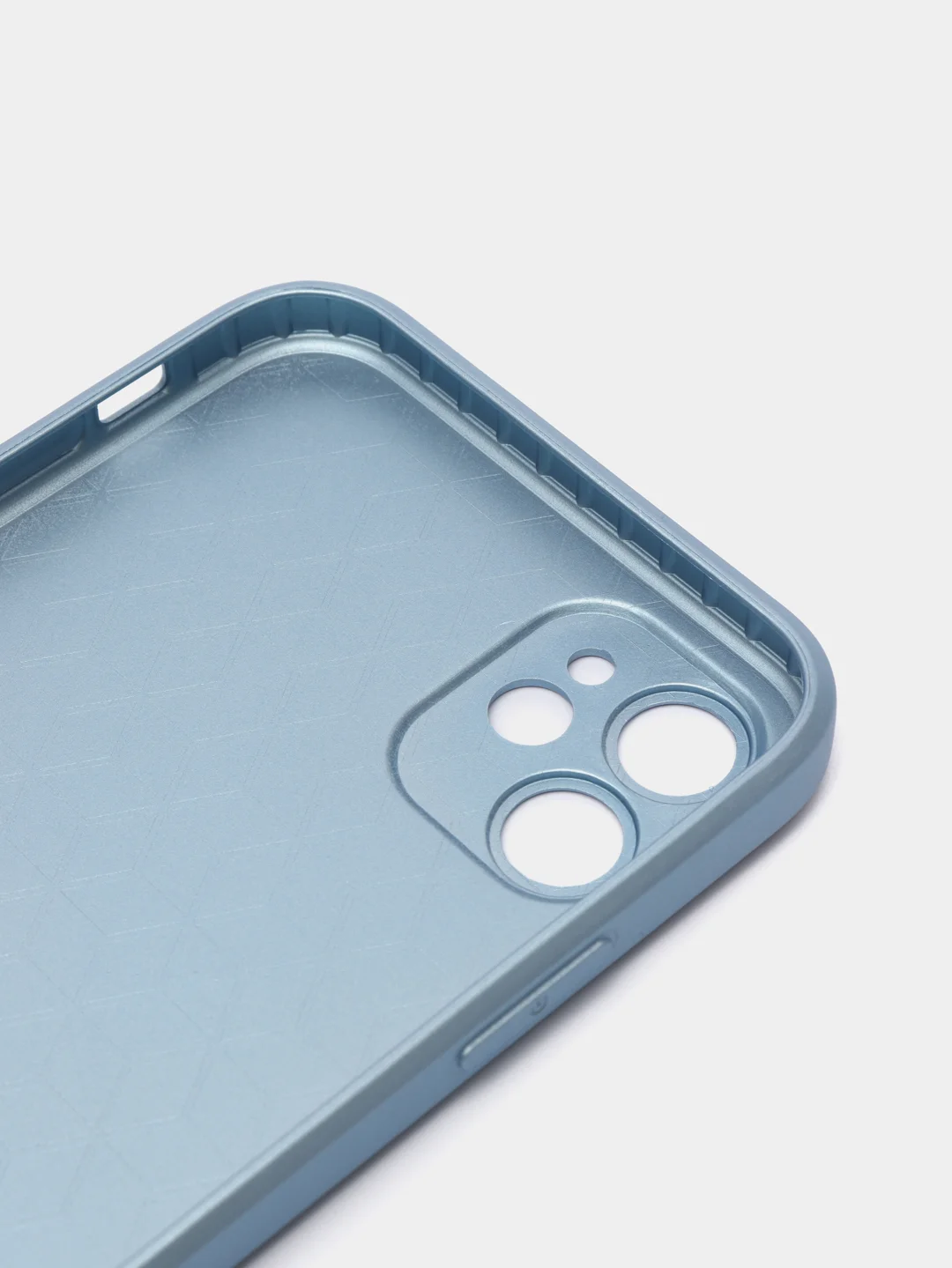 Небесно-голубой чехол силиконовый со стеклянной панелью для Apple iPhone 11 (Айфон 11)