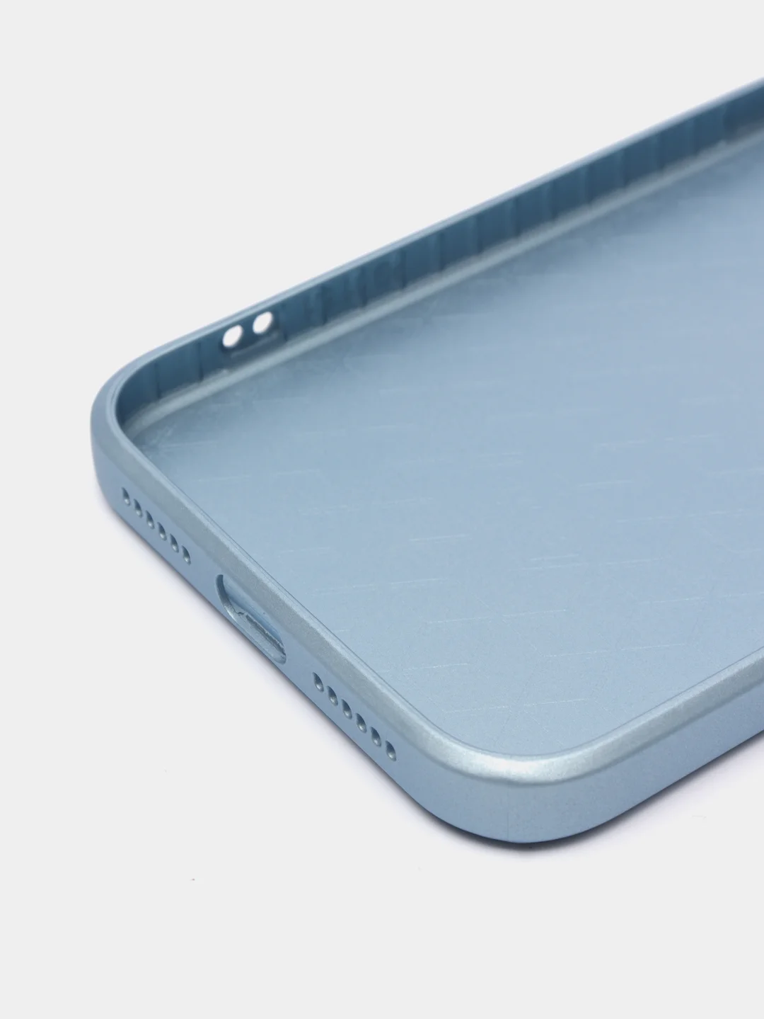 Небесно-голубой чехол силиконовый со стеклянной панелью для Apple iPhone 11 (Айфон 11)
