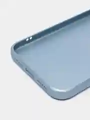 Небесно-голубой чехол силиконовый со стеклянной панелью для Apple iPhone 11 (Айфон 11)