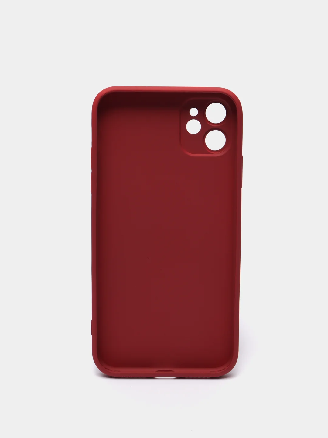 Багровый чехол силиконовый со стеклянной панелью для Apple iPhone 11 (Айфон 11)