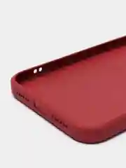 Багровый чехол силиконовый со стеклянной панелью для Apple iPhone 11 (Айфон 11)