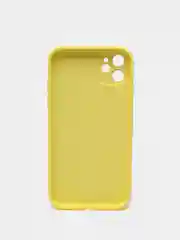 Лимонный чехол силиконовый со стеклянной панелью для Apple iPhone 11 (Айфон 11)