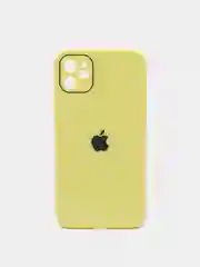 Лимонный чехол силиконовый со стеклянной панелью для Apple iPhone 11 (Айфон 11)