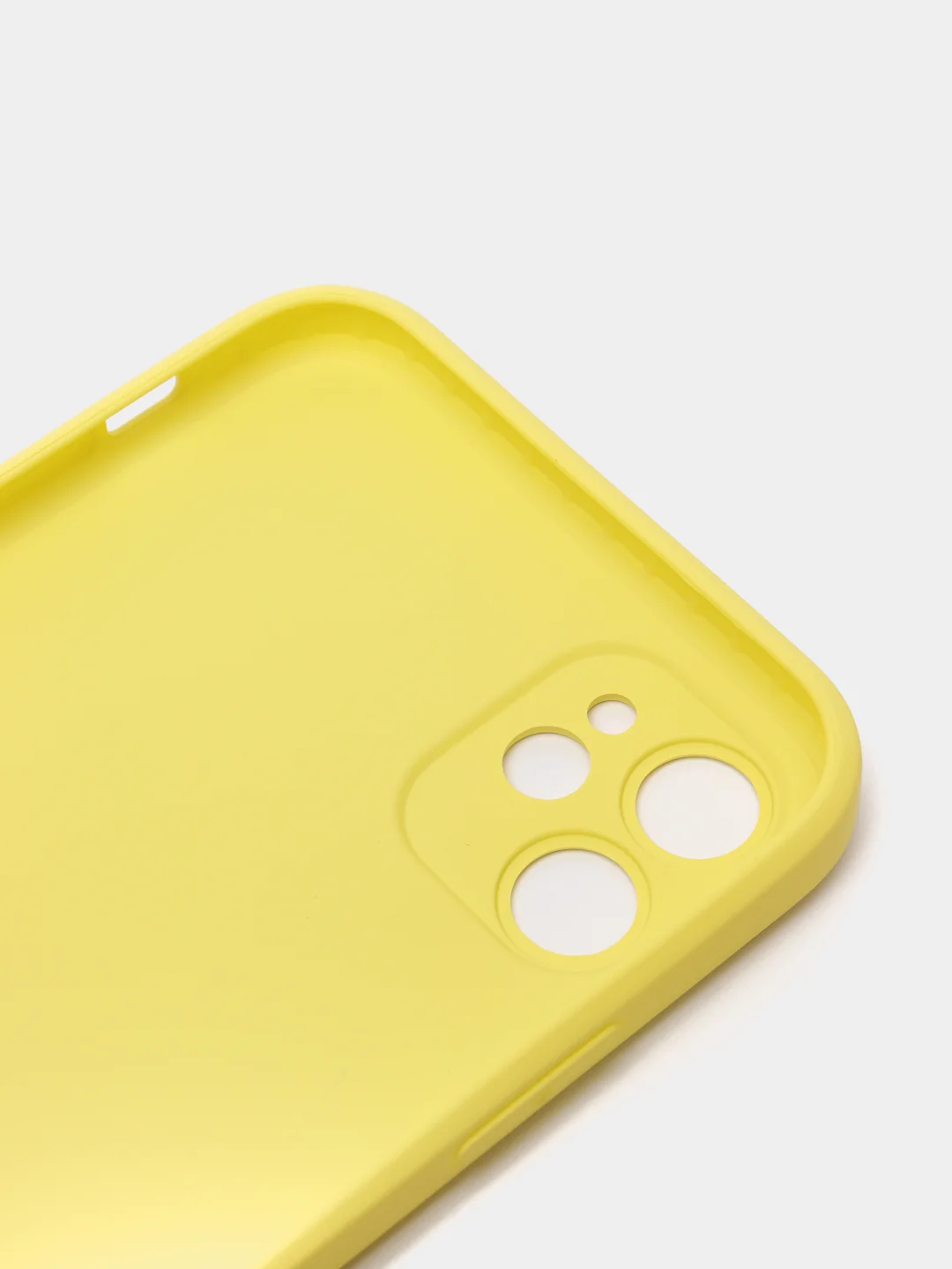 Лимонный чехол силиконовый со стеклянной панелью для Apple iPhone 11 (Айфон 11)