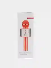 Серебряный беспроводной караоке микрофон WS 858