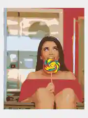 Картина  по номерам на холсте с подрамником "Конфетная", 50x40 см