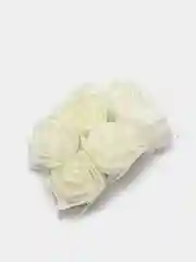 Слоновая кость розы из фоамирана с органзой на проволоке