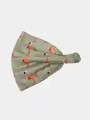Косынка повязка на резинке, Фламинго, хлопок