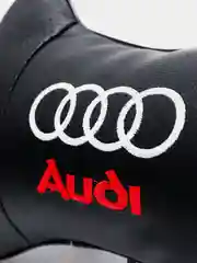 Подушка на подголовник в автомобиль, из экокожи, с логотипом авто