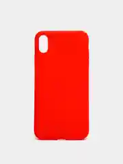 Красный чехол для Apple iPhone XS Max силиконовый, матовый, однотонный