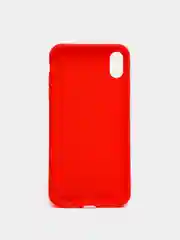 Красный чехол для Apple iPhone XS Max силиконовый, матовый, однотонный