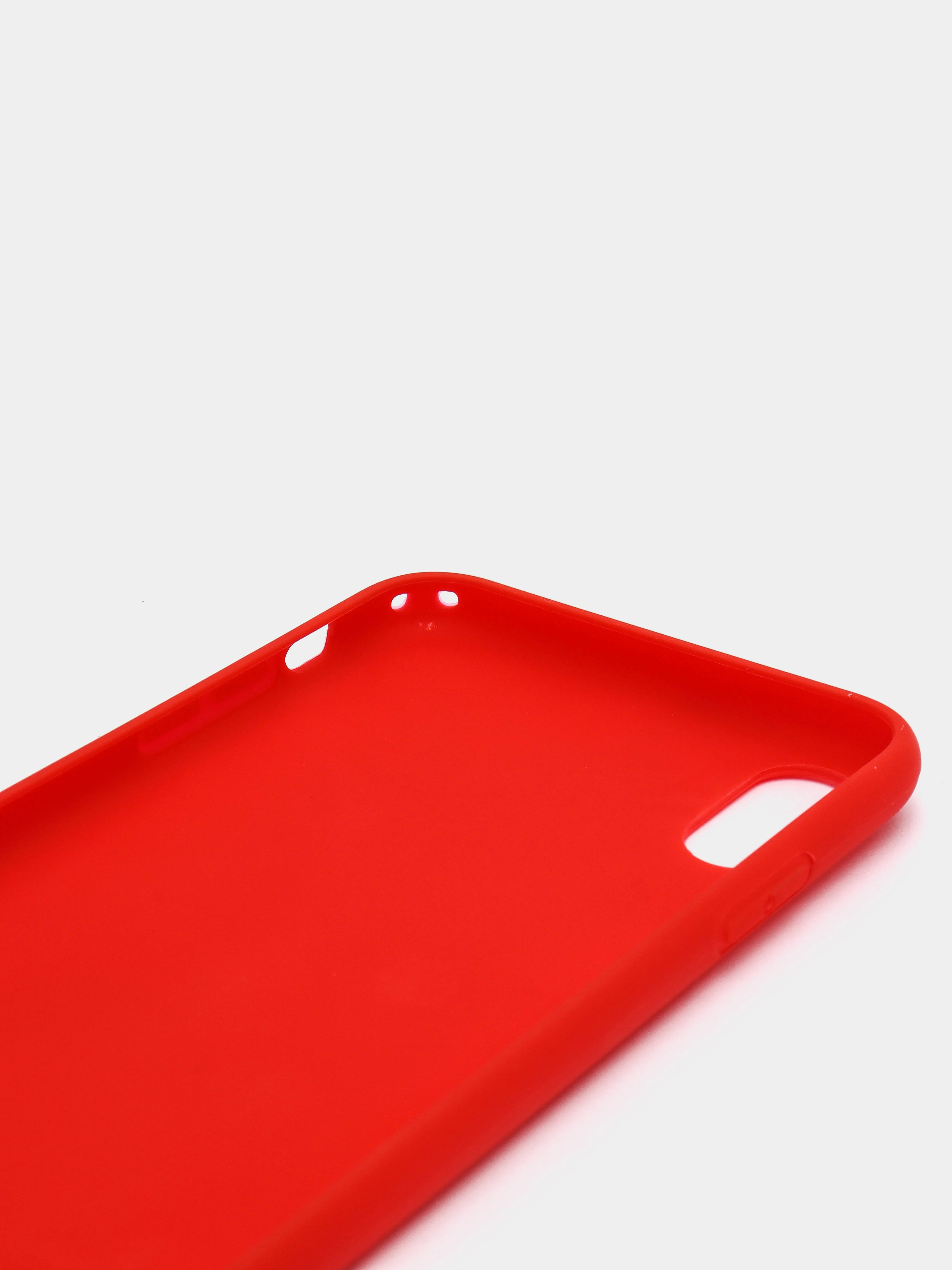 Красный чехол для Apple iPhone XS Max силиконовый, матовый, однотонный