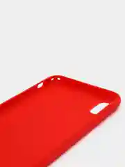 Красный чехол для Apple iPhone XS Max силиконовый, матовый, однотонный