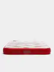 Красный чехол Apple iPhone XR белый с рисунком и цветной рамкой