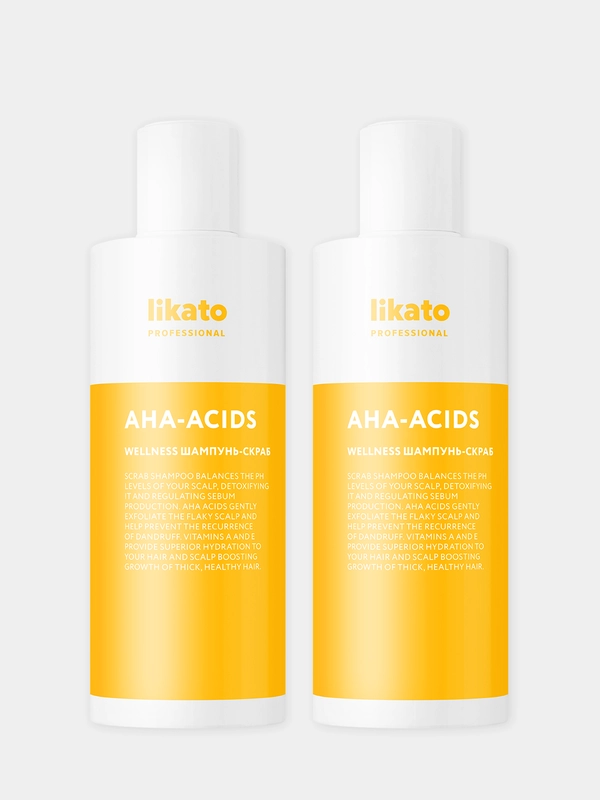Шампунь-скраб Wellness для жирной кожи головы, Likato professional, 250 мл, 2 штуки