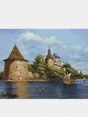 Алмазная мозаика Псковский кремль, 50х40 см, Cristyle