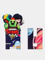 Деревянная подставка под телефон Brawl Stars Леон Спайк Эмбер
