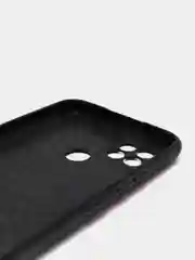 Черный чехол для Realme C21 силиконовый, имитация кожи