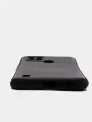 Черный чехол для Realme C21 силиконовый, имитация кожи