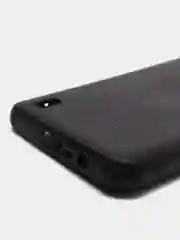 Черный чехол для Realme C21 силиконовый, имитация кожи