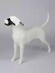 Черный кожаный намордник для собак