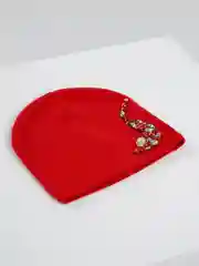 Красный шапка женская Мадонна одинарная со стразами