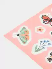 Розовый наклейки новогодние для ежедневника, цветов и подарков на Новый год