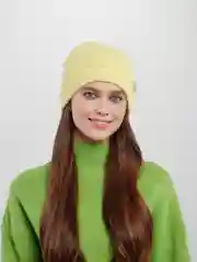 Желтый женская шапка с укладкой назад Лаура
