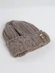 Коричневый шапка женская, вязаная