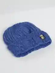 Индиго шапка женская, вязаная