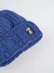 Индиго шапка женская, вязаная