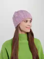 Конфетный шапка женская, вязаная