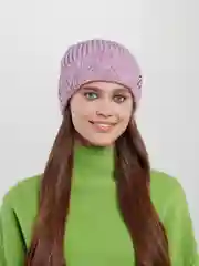 Конфетный шапка женская, вязаная