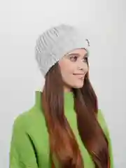 Серый шапка женская, вязаная