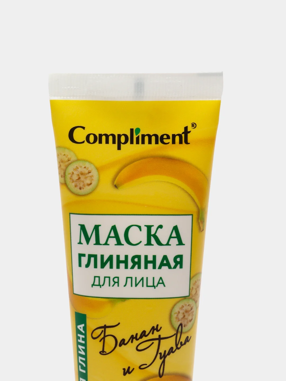 Маска для лица с желтой глиной Compliment, бананом и гуавой, 80мл