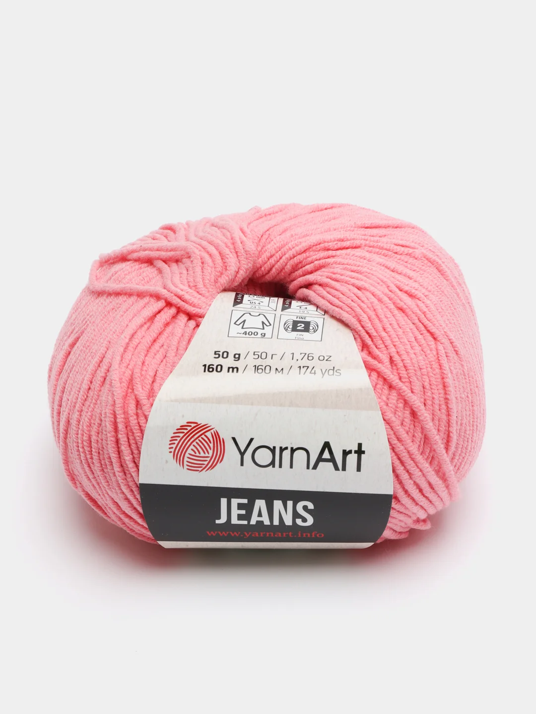 Фуксия пряжа YarnArt Jeans, 50 г, 160 м