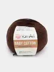 Тёмно-коричневый пряжа YarnArt Baby cotton, 50 г, 165 м, акрил и хлопок