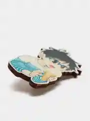 Значок деревянный по аниме "Юри на льду / Yuri on Ice"