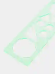 Салатовый линейка-трафарет-транспортир, 3 в 1, 20 см, флуоресцентная, цвет на выбор